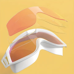 Anti-fog Waterproof Swimming Goggles PC Silicone Large Frame