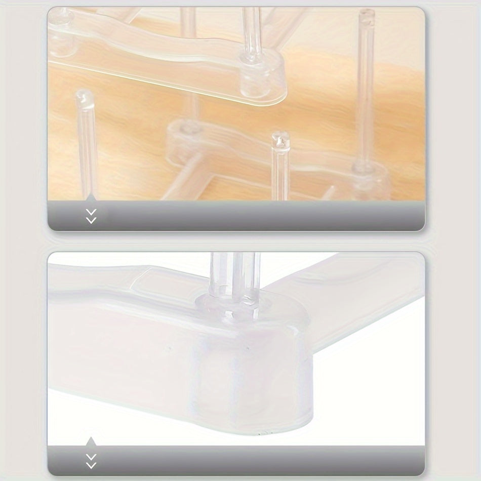 1pc Water Bottle Storage Rack Desktop Transparent Insulation Cup Shelf