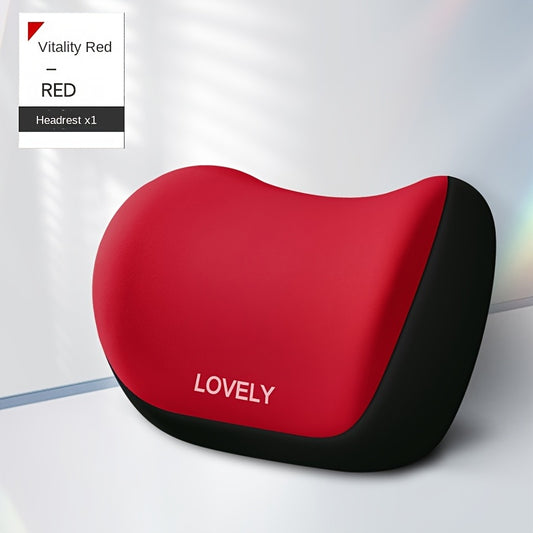 Car Headrest Waist Memory Foam Neck Pillowcase Lumbar Support