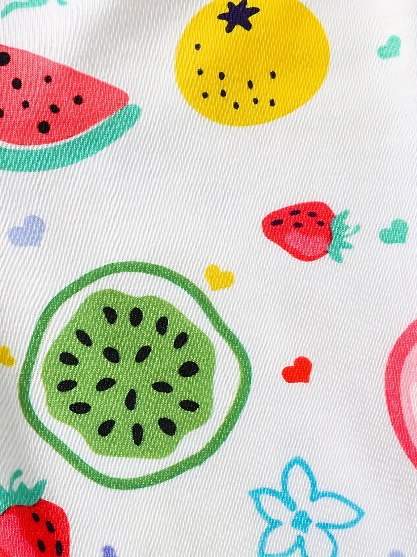 Toddler Girls Fruit Graphic Elastic Waist Casual Sports Biker Shorts