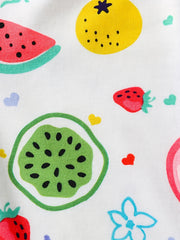 Toddler Girls Fruit Graphic Elastic Waist Casual Sports Biker Shorts