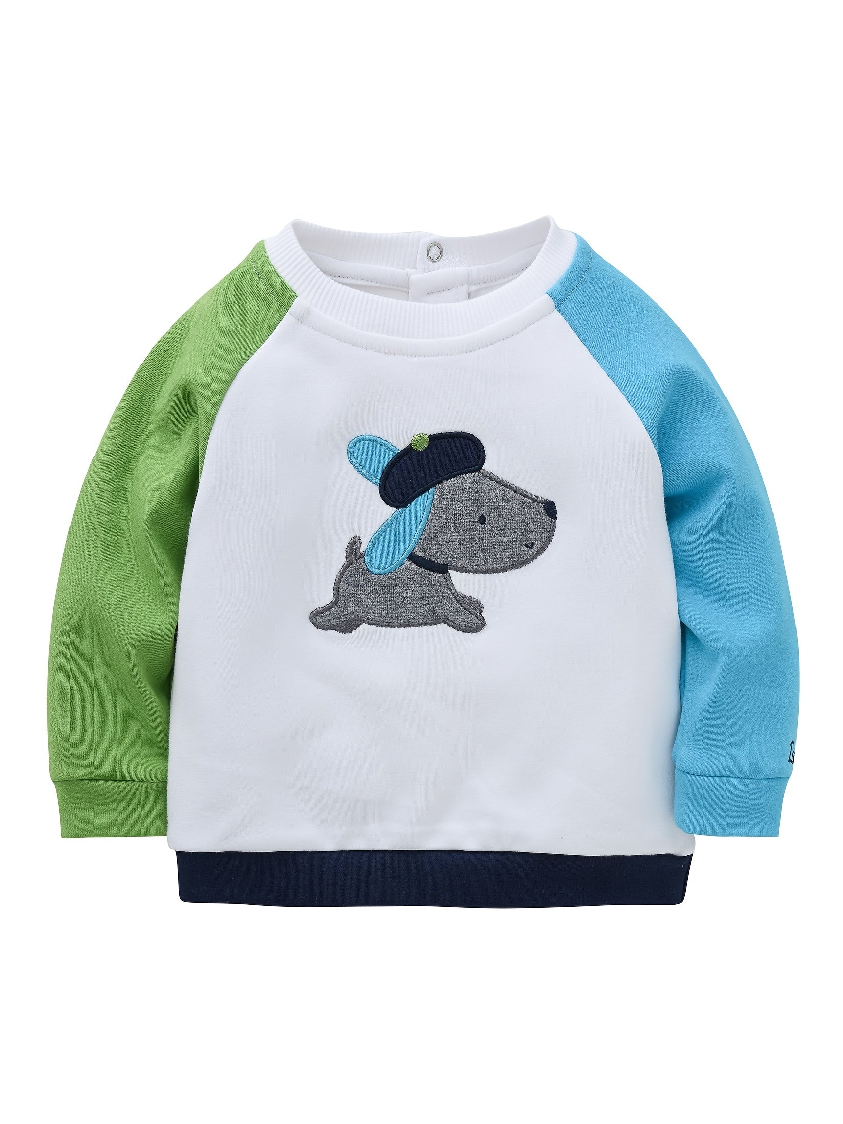 Cute Puppy Embroidery Baby Boy Sweatshirt