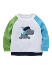 Cute Puppy Embroidery Baby Boy Sweatshirt
