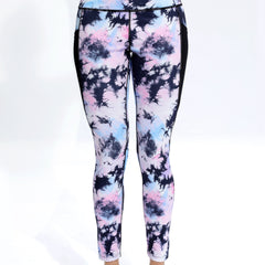 Tie Dye High Waist Yoga Pants Pocket Quick Dry Butt Lift Yoga Leggings