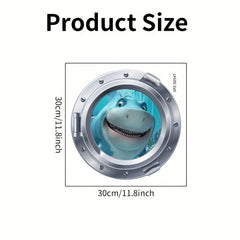 3D Diving Mirror Shark Toilet Sticker Self-adhesive Decal