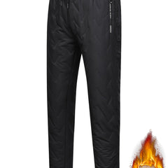 Men's Warm Plush Thick Pants Drawstring Casual Thermal Pants