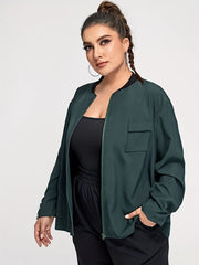 Women's Sports Top Letter Print Long Sleeve Zip Jacket
