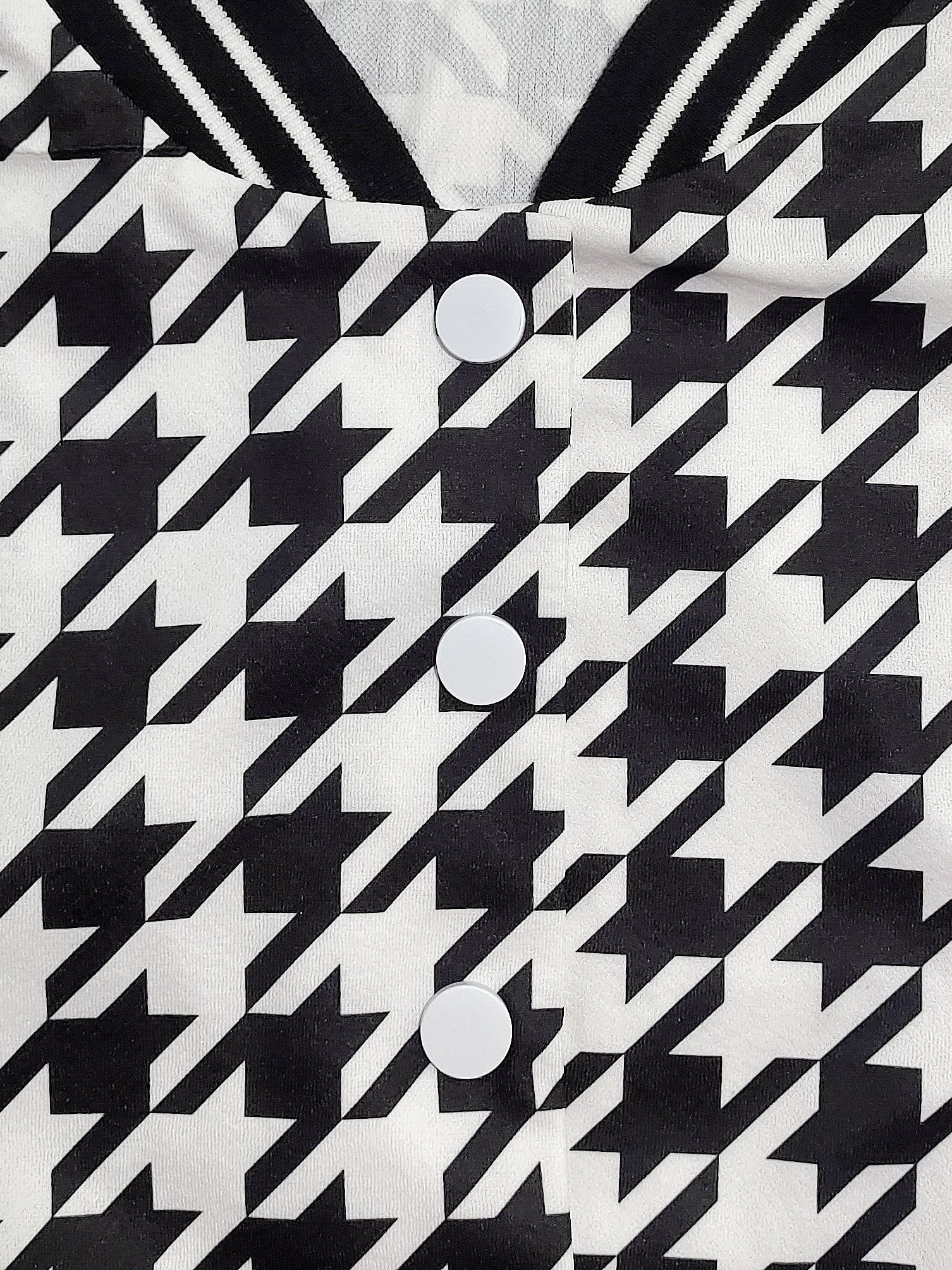 Houndstooth Crop Coat & Jogger Pants Set
