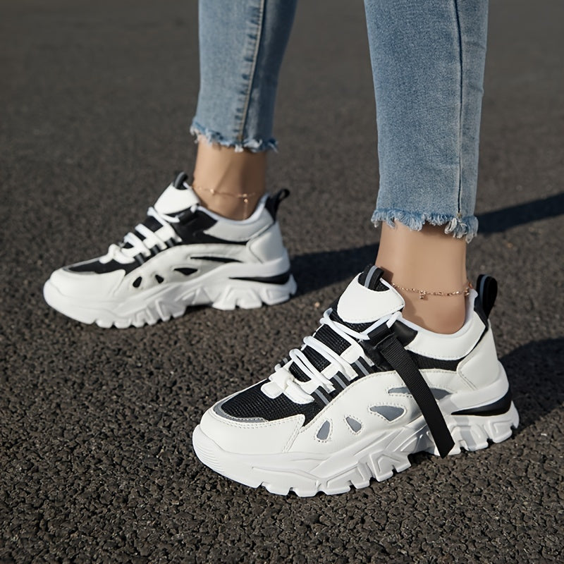 Mesh Breathable Lace Up Sport Shoes Women's Footwear