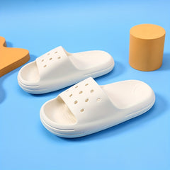 Boys Lightweight Solid Slippers Open Toe Non Slip Indoor Shower Pool