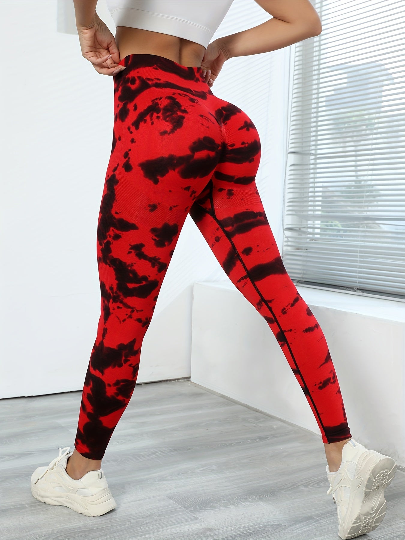 Tummy Control Fitness Yoga Leggings, High Waist, Seamless, Hip Lifting
