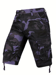 Men's Camo Cargo Shorts Lightweight Flap Pocket