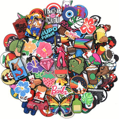 34pcs Anime Shoe Charms For Clogs Jigs Sandals PVC Shoe Decorations Accessories