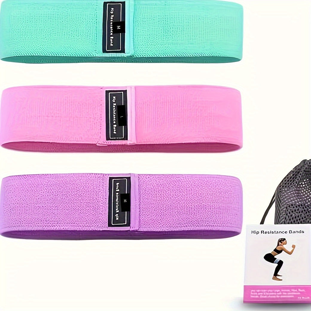3pcs Yoga Elastic Stretching Bands Hip Exercise Tension Bands