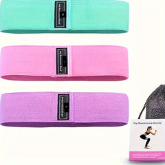 3pcs Yoga Elastic Stretching Bands Hip Exercise Tension Bands