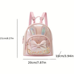 Kids Bow Decor Rabbit Ear Backpack