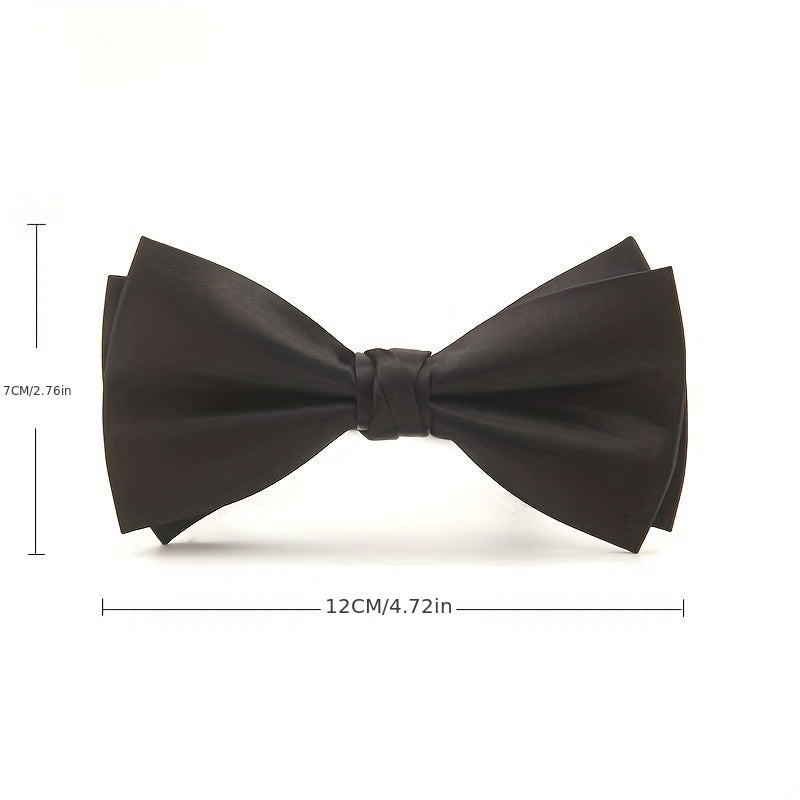 Men's Groom Wedding Bow Tie Plain Big Bow Tie