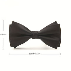 Men's Groom Wedding Bow Tie Plain Big Bow Tie