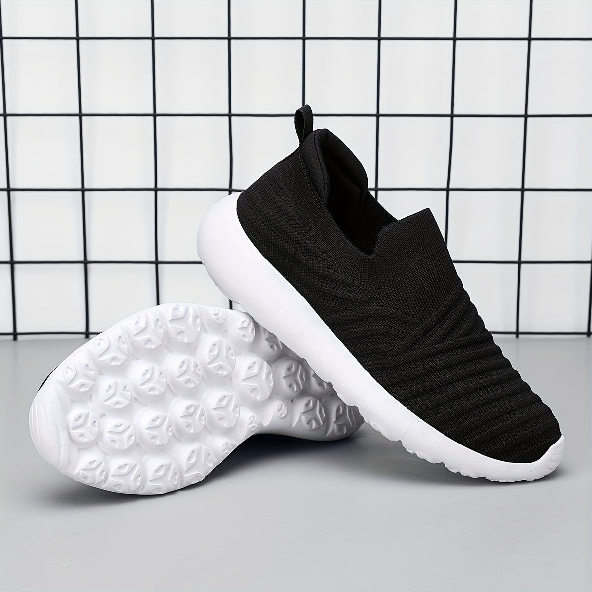 Women's Textured Slip on Walking Shoes Lightweight Casual Sneakers