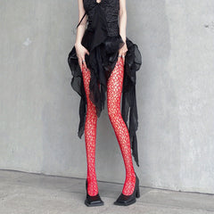 High Waist Fishnet Tights Hollow Out Mesh Pantyhose