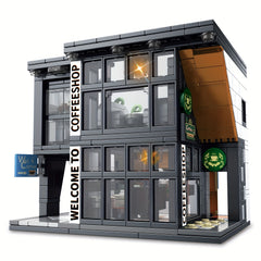 Coffee Shop Building Blocks Toy Model City Street Scene Coffee House