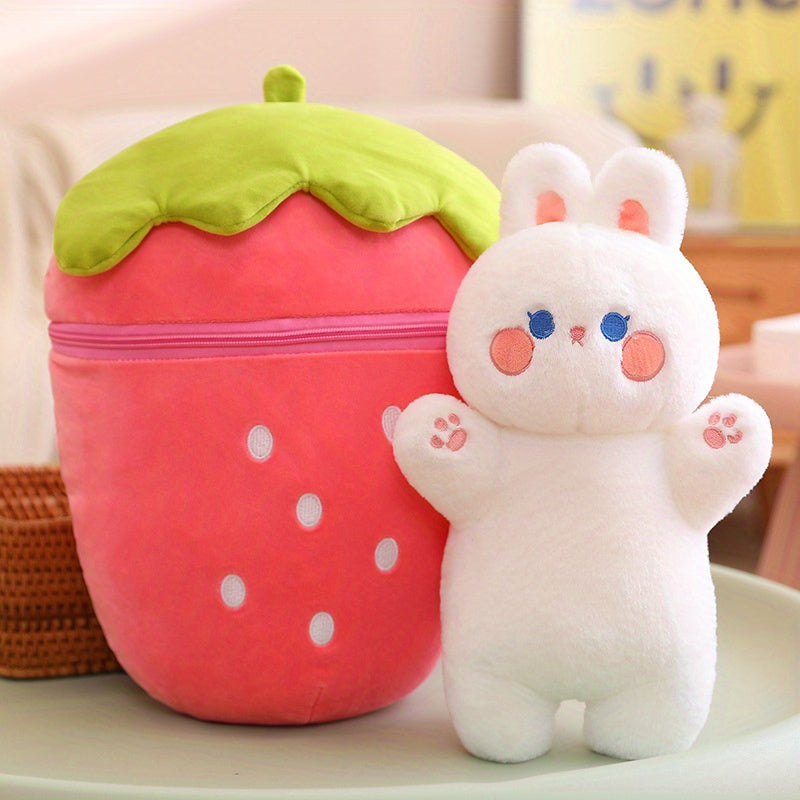 Transfiguration Rabbit Strawberry Pig Doll Plush Toy