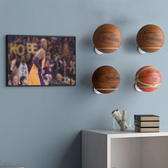 Basketball and Football Storage Rack Wall Mounted Display Frame