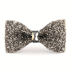 Bow Knot Faux Diamond Bow Tie for Banquet Wedding Men