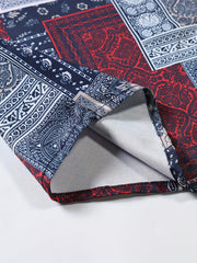 Retro Style Graphic Pattern Shirt Men's Casual Semi-Formal Button Up