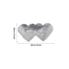 Double Heart Carpet for Home Living Room and Bedroom Soft and Durable Floor Mat