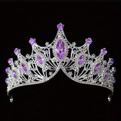 Bridal Rhinestone Crystal Crown Queen Tiara Head Jewelry