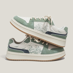 Men's Lace Up Platform Sneakers Casual Skate Shoes