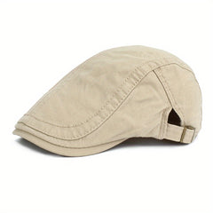 Men's Newsboy Hat Retro Forward Hat Casual Beret Solid Big Brother Hat