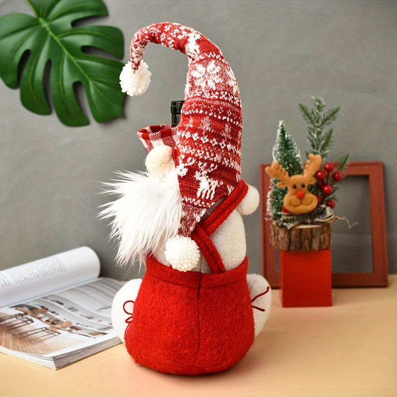 Christmas Faceless Doll Wine Bottle Sleeve Decoration