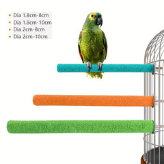 Natural Wood Parrot Perching Station with Molar Stick and Claw Grinding Perches