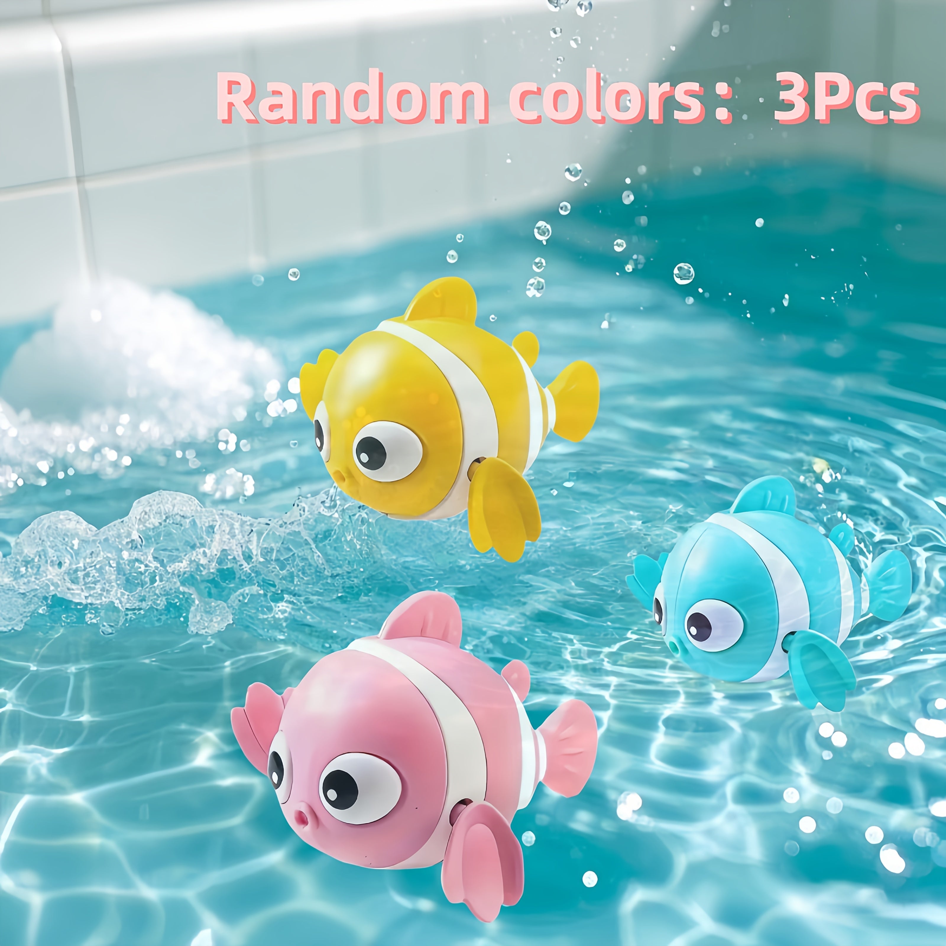 Fun Clownfish Plastic Toy Float for Bathing Pool or Beach Play