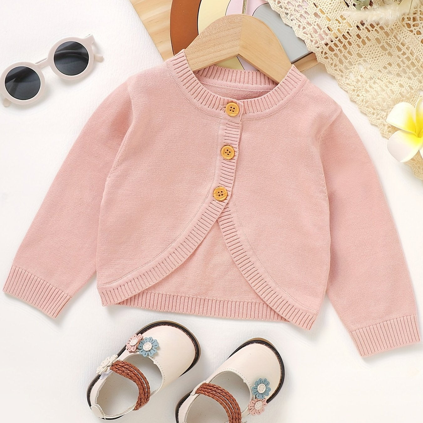 Baby Knitted Coat Toddler Girls Button Down Cardigan Top Outerwear