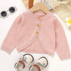 Baby Knitted Coat Toddler Girls Button Down Cardigan Top Outerwear