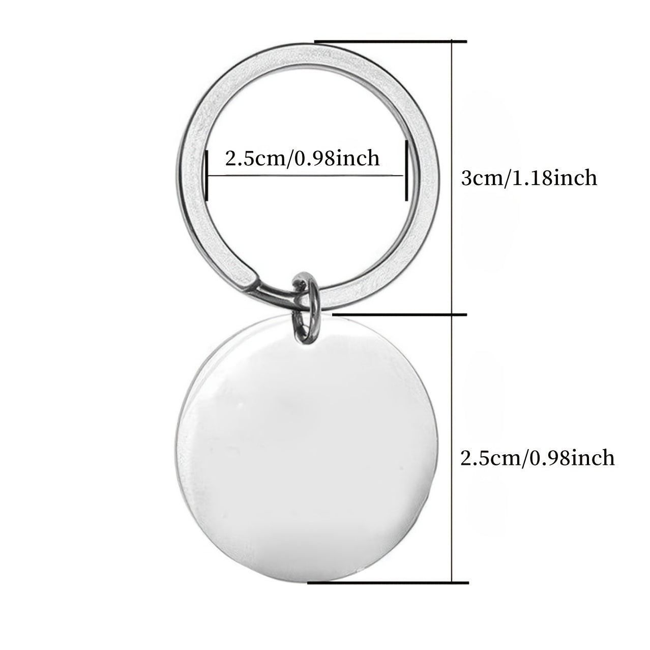 Round Metal Key Chain Pendant Mother's Gift Christmas Gift