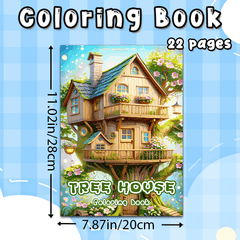 TREE HOUSE Adult Coloring Book - Perfect Gift for Christmas, Birthdays, Friends