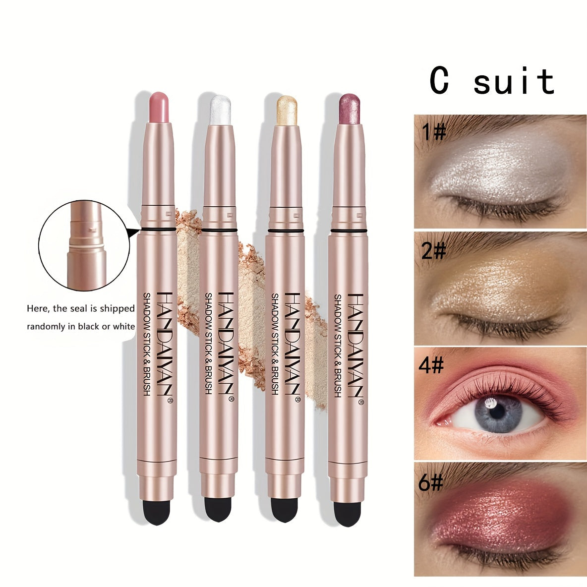 4pcs Eyeshadow Stick Natural Pearly Contouring Eyeshadow Pen