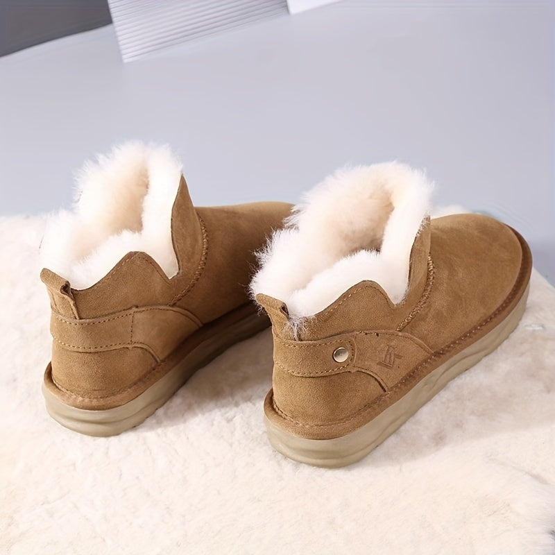 Women's Non-Slip Snow Boots Thickened Medium Tube Warm Shoes