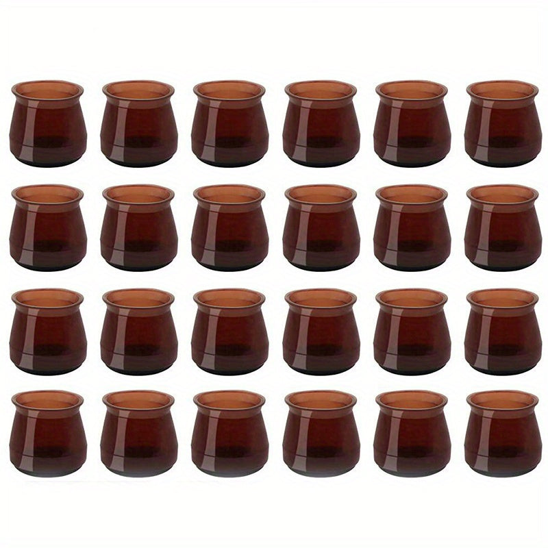24pcs Silicone Chair Leg Caps Table Foot Protection Cover