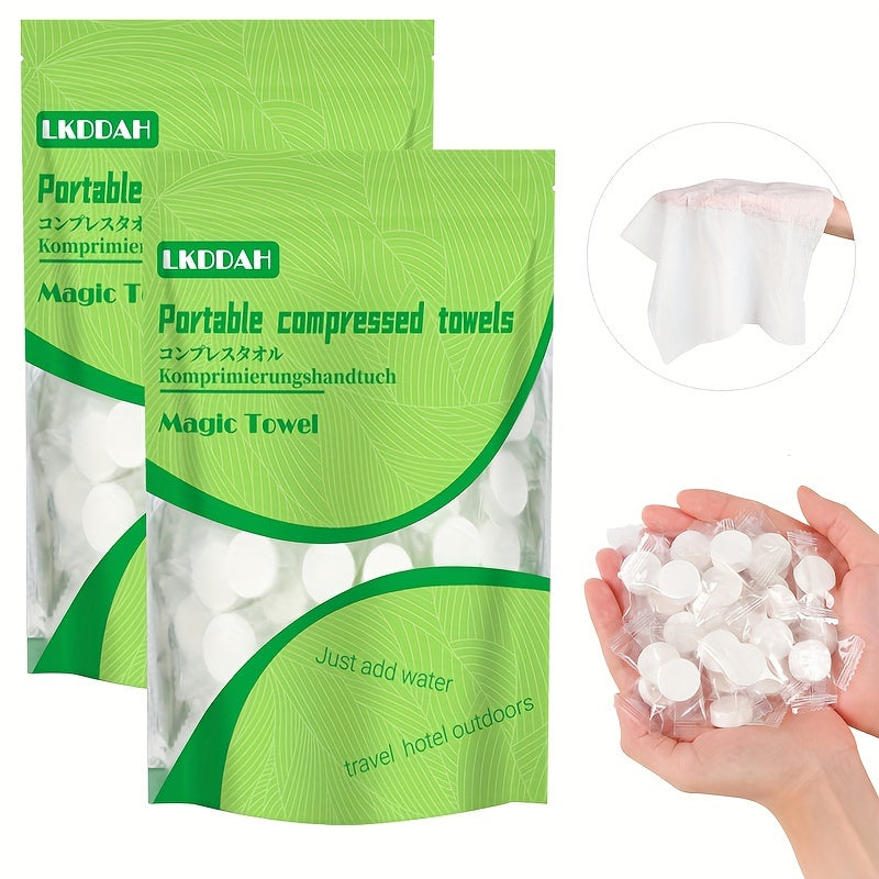 100/200pcs Compressed Towel Disposable Face Towel for Travel & Camping