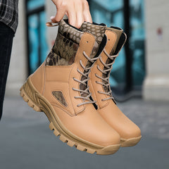 Men's High Top Tactical Work Boots Non Slip Durable Outdoor Hiking Boots
