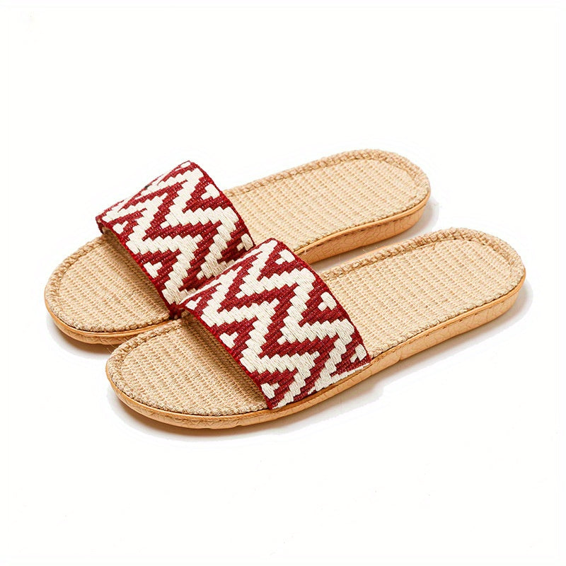 Women's Lightweight Flat Slides Single Band Sweat Absorption Shoes