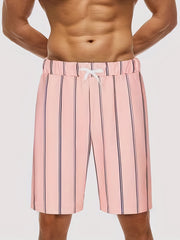 Men's Striped Cycling Shorts for Fitness Gym Outdoor Adventures