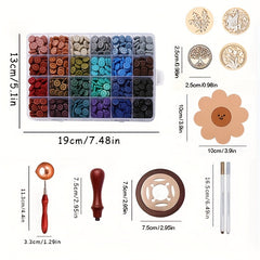 Fire Paint Wax Seal Stamp Set - Rosemary Tulip Tree Of Life Stamp