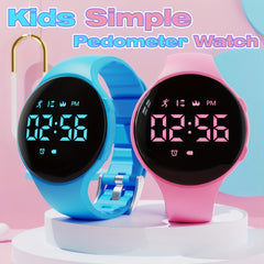 Kids LED Fitness Tracker Watch Non Wireless Digital Pedometer Waterproof