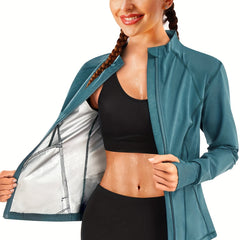 Women's Sauna Suit with Pocket and Zip for Weight Loss